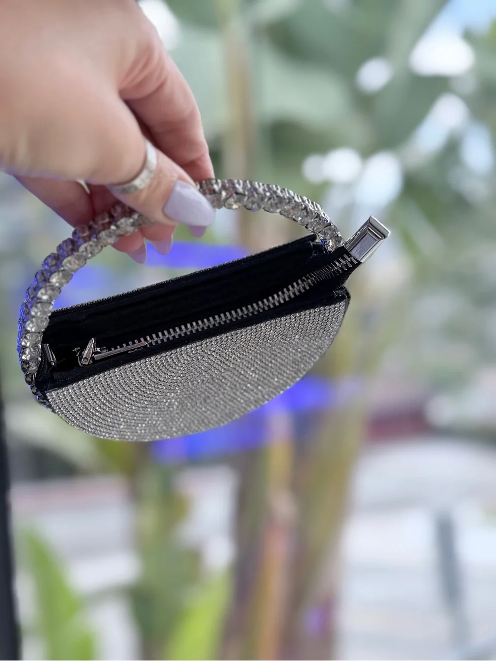 The Demi-Luna Rhinestone Micro Mini bag - Picture 3 of 9